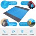 Oversize Waterproof Sand Free Beach Blanket Mat, portable travel Accessories Family Picnic Camping Mat (Blue) + cellphone Case