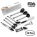 G-Well  10 pcs Kitchen Silicone and Stainless Steel Cooking Utensils Set Heat Resistant Non-Stick Spatula, FDA Grade and BPA Free